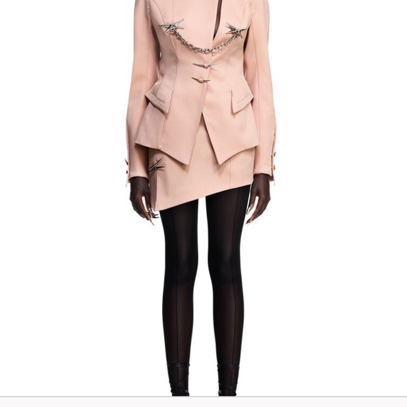 Mugler x HM wool skirt pink US18 - Picture 7 of 9